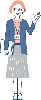 女性のイラスト | 介護業務・テクノロジー伴走支援センターおきなわ「かいテク沖縄」