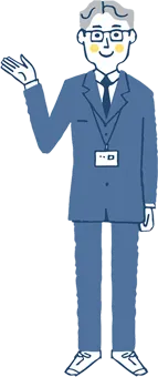 男性のイラスト | 介護業務・テクノロジー伴走支援センターおきなわ「かいテク沖縄」